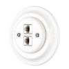 Fehér RJ45 betét porcelán keretekhez – 2×RJ45